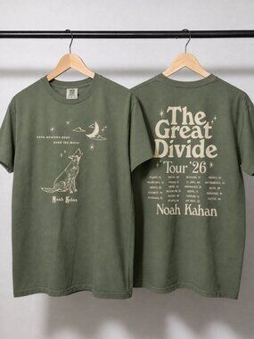 The Great Divide North America Tour Tee, Noah Kahan Comfort Colors Shirt
